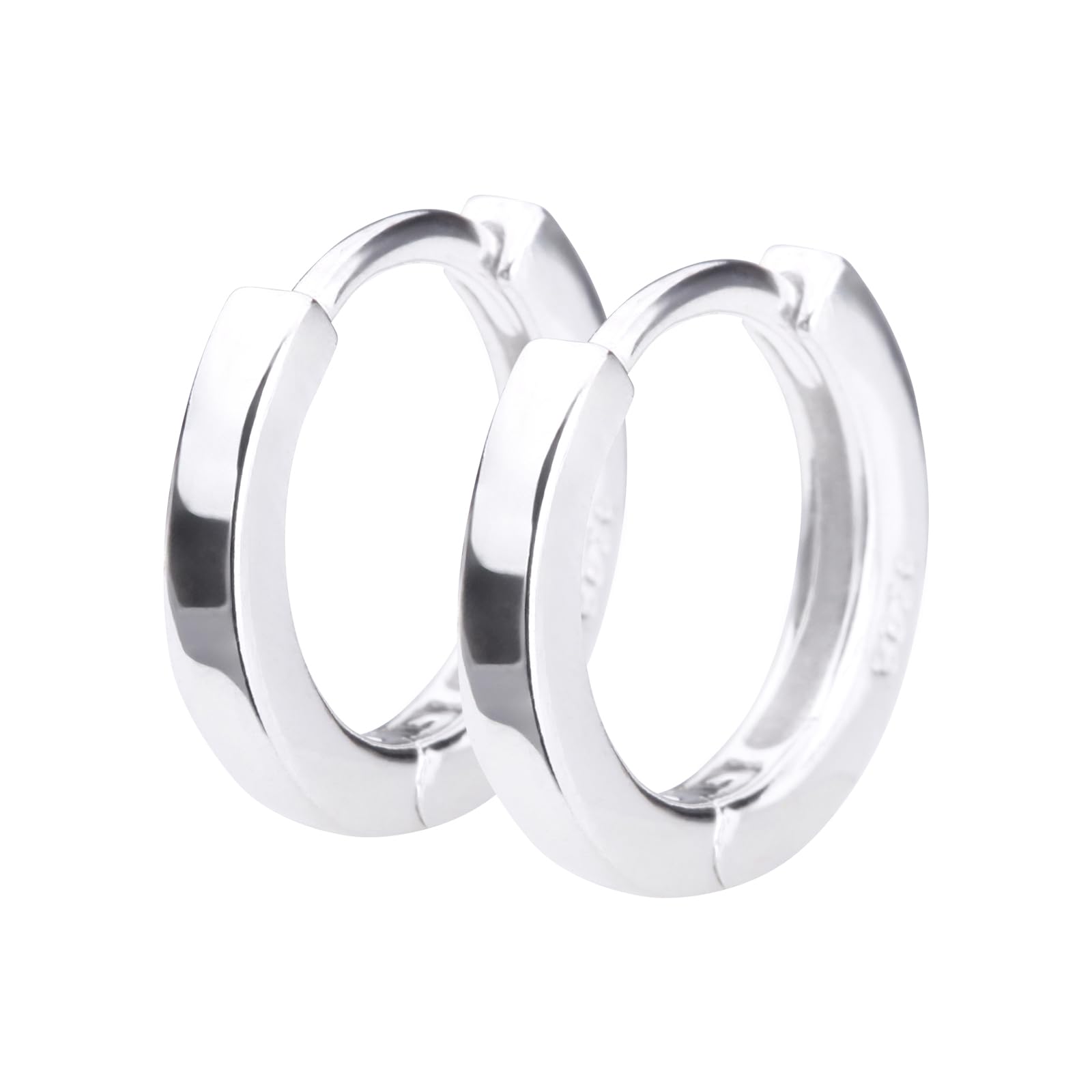 

LOKUMI Made in Stamped Silver Plain Sterling Silver Ring Nickel Earrings, Japan, 925, Hoop, Silver, 925, Catchless, Small, Small, Earrings, Women s,