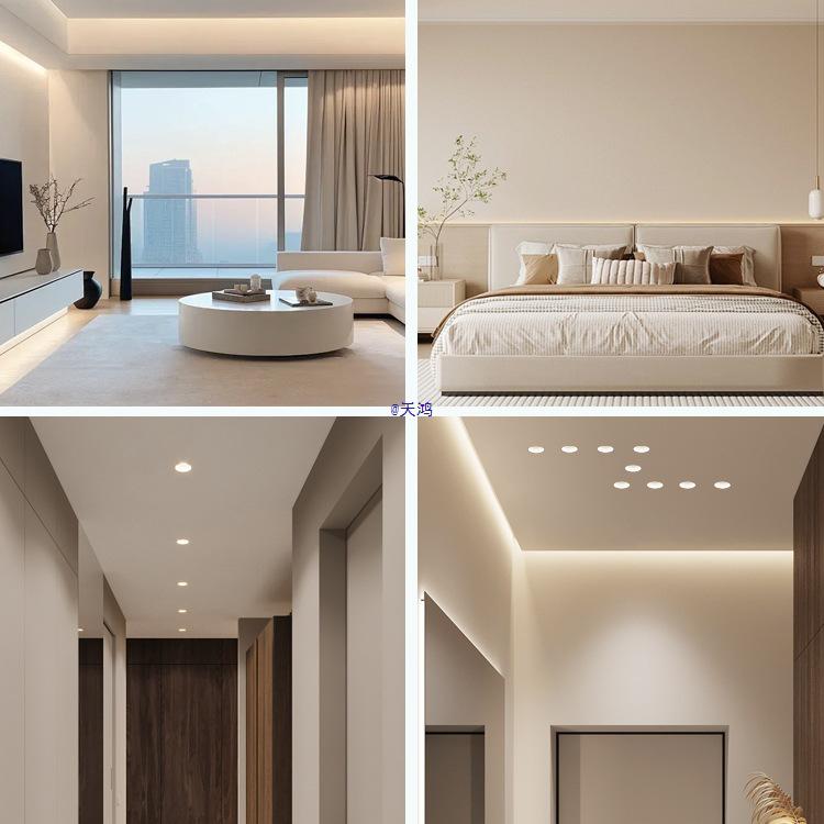 2-Inch Recessed Spotlight: Small Downlight for Ceiling In Living Room, Bullseye Hole Design, Opening Size 55.5cm X 606.5cm