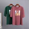Hirsionsan Kawaii Graphic Printed T Shirts Women Summer Plus Size Harajuku Cotton Tees Oversized Casual Short Sleeves Female Top