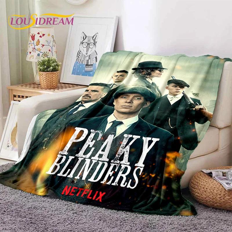 Coperta morbida in flanella 3D P-Peaky Blinders Tommy Shelby per Letti Camera da letto Divano Picnic, Coperta da lancio per Coprire Esterni Tempo libero Regalo