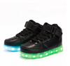 Usb Rechargeable Led Light Up High Top Sneakers Children Casual Board Shoes