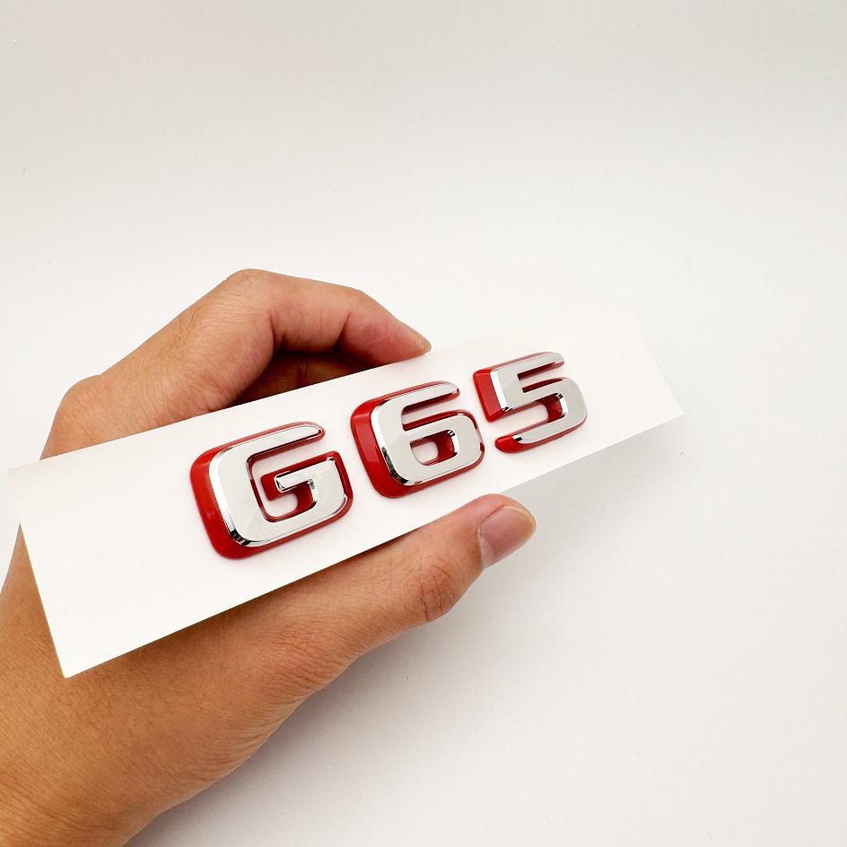 2024 New style Two tone Letters Numbers G63 G65 V8 BITURBO Emblem for Mercedes Benz AMG W464 Car Trunk Nameplate Logo Sticker FF71