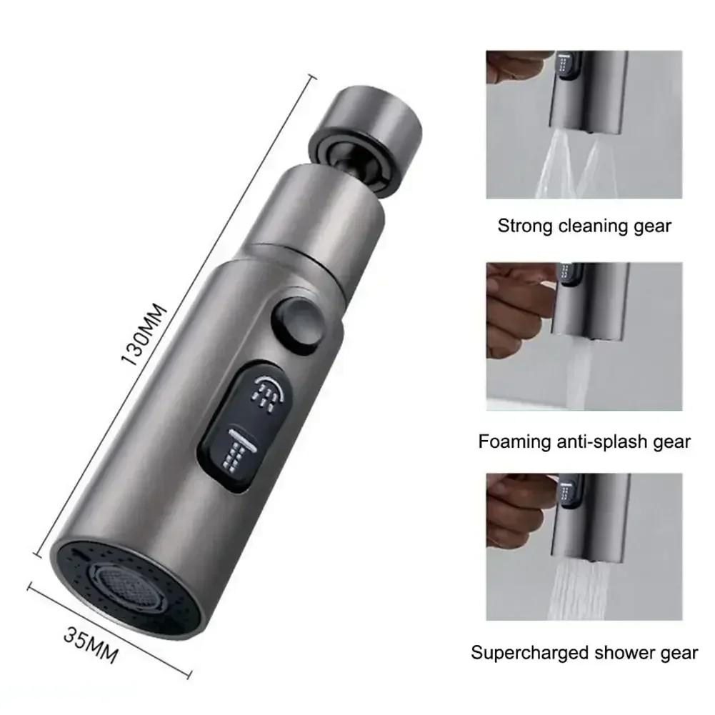 Kitchen Faucet Sprayer Nozzle 3 Modes Water Saving Bathroom Basin Sink Shower Spray Head Aerator Bubbler Replaced Shower Head