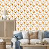 Wallpaper Flowers White, Cream and Beige for Living Room and Bedroom 50x1000
