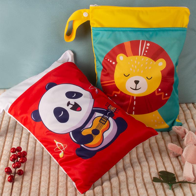 Cartoon Cute Waterproof Wet/Dry Separation Storage Bag (25x35cm) for Travel and Clothing