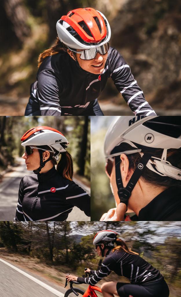 HJC IBEX3 Road Bike Helmet and Ultimate Performance and Fit with Reduced Air Stylish Design for Cycle Racing Size M Helmet, Top-of-the-Line [JCF