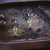 Bohemian Moon Moth Hollow Victorian-Style Earrings