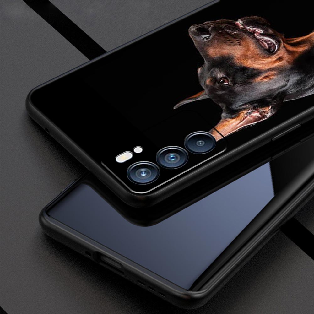 Doberman Dog Phone Case For Oppo Reno 13 12 11 10 7 F Find X5 X6 A98 A80 A79 A78 A57 A54 A31 A17 Pro 5G Soft TPU Cover Funda Bag