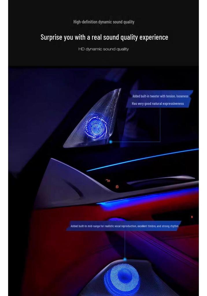 BMW Bowers & Wilkins Tweeter Speaker A-Pillar Luminous Cover Upgrade