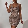 Womens Sleeveless Bodycon Midi Dress With 3D Print Breathable Lightweight Casual Office Wear