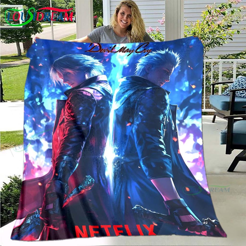 Fashion D-Devil May Cry Tapestry Game Poster Four Seasons Blanket Sofa Cover Travel Bed Plush Blanket Office Break Blanket Gift