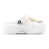 Crocs Classic Platform Clog EVA ZR Zhiran Immortal Bone Flower Pearl French Hand-Painted Versatile Hole Shoes Unisex White