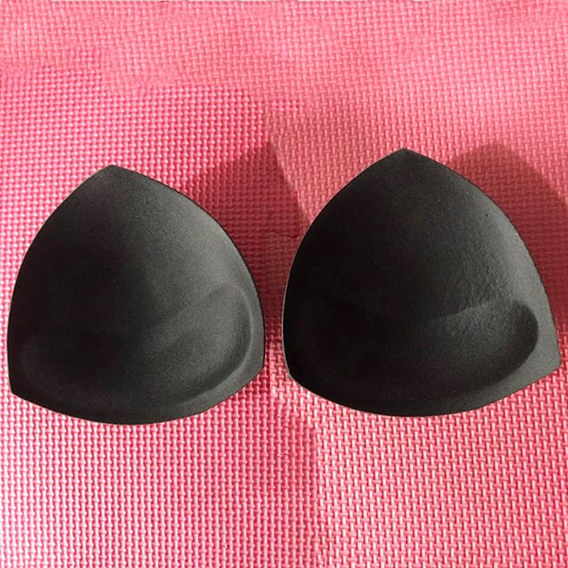 1 Pair Women Intimates Accessories Triangle Sponge Swimsuit Breast Push Up Padding Bra Foam Insert Cotton Chest Enhancers