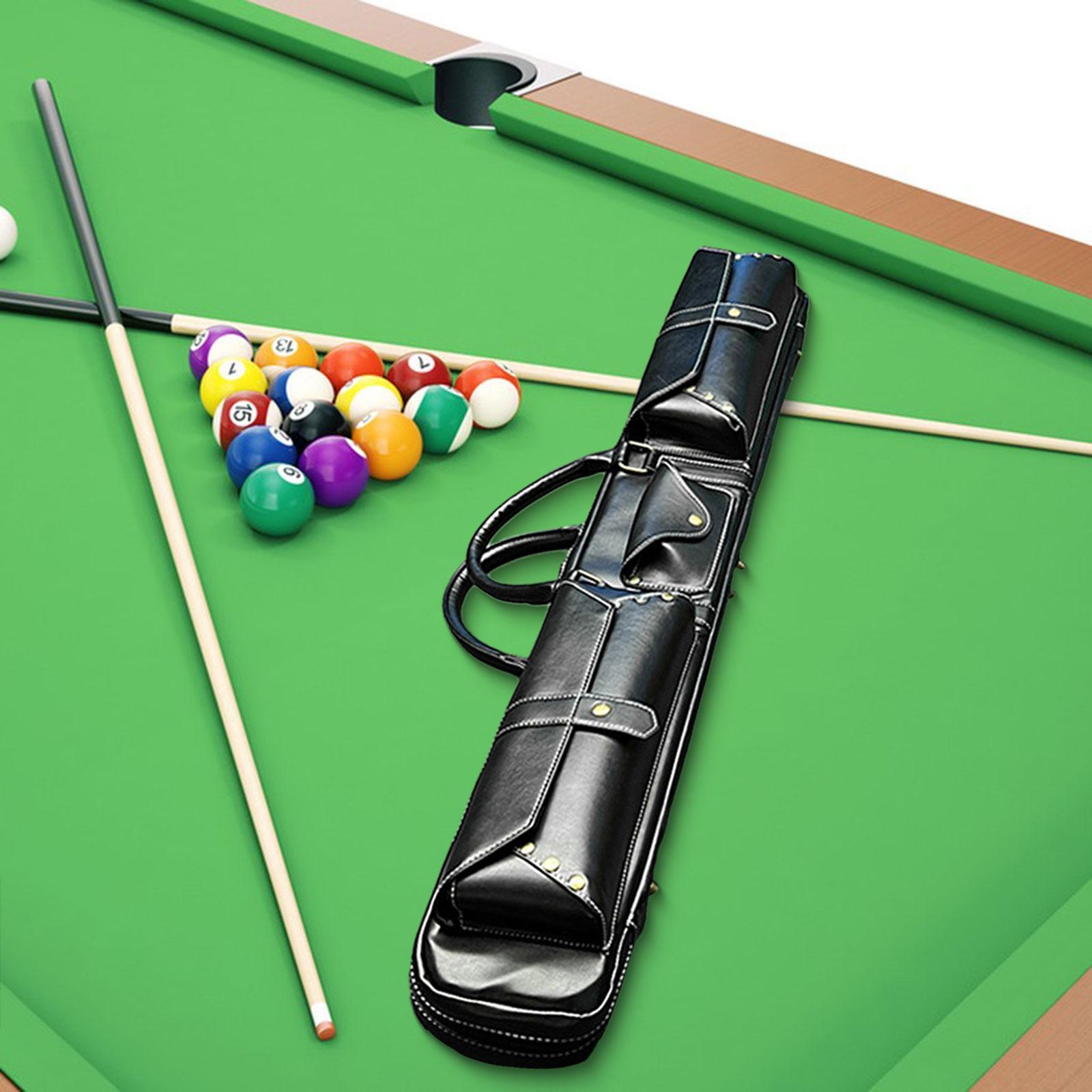 

Pool Cue Case Carrier 1/2 Snooker Pool Cue Bag Billiard Sticks Carrying Case чорний