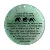 Yousheng Round Elephant Sisterhood Sea Glass Ornament Handmade Acrylic Sea Glass Art Christmas Hanging Ornament Friendship Keepsake Gift for Sisters