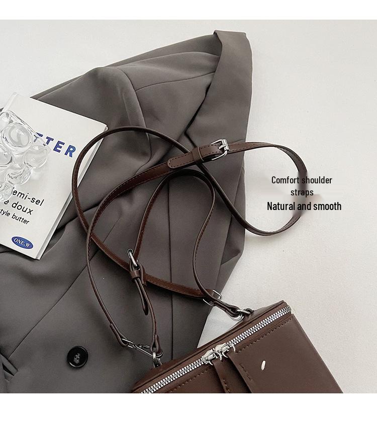 2024 Koreanischer Stil Damen Vielseitige Umhänge Quadratische Tasche - Schlichtes, Nischen-Design