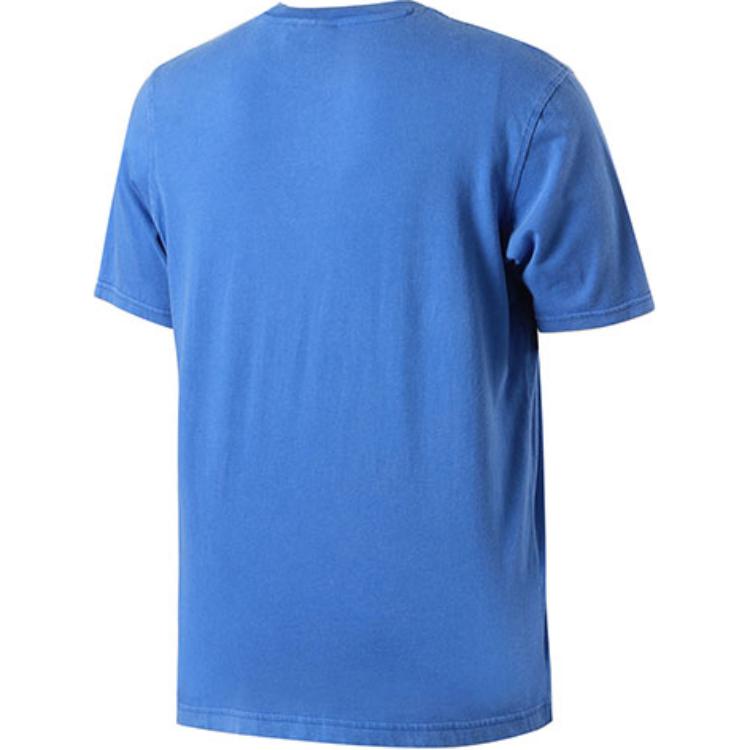 Adidas Originals Logo Round Neck Pullover Short Sleeve T-Shirt Men T-Shirts Blue CW0703