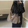 Large capacity bag women's 2025 new autumn corduroy retro oblique span bag commuter versatile shoulder tote bag