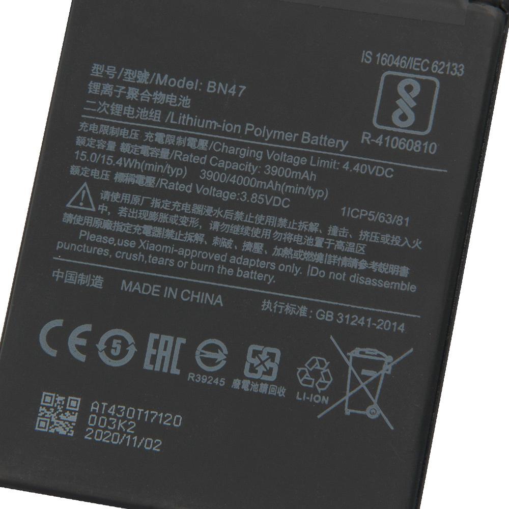 NEW Replacement Battery BN47 For Xiaomi Redmi 6 Pro Xiaomi Mi A2 Lite BN47 Phone Battery 4000mAh