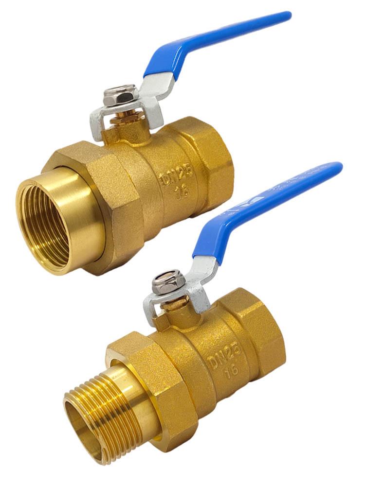 Xiuhui Copper Ball Valve with Male and Female Thread Union for Gas - 1/2", 3/4", 1" Sizes