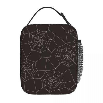 Halloween Gothic Insulated Lunch Bags Thermal Lunch Container Large Tote Lunch Box Bento Pouch Work Outdoor