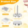 60/120PCS Round Head Thumbtacks Magnetic Push Pins Flat Thumb Tacks Reusable Push Pins for Office School Supplies
