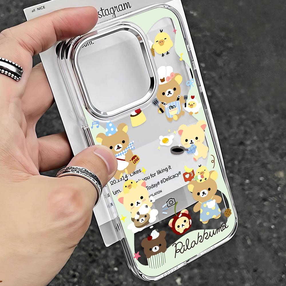 Cute R-Rilakkuma Cartoon Bear Phone Case for Google Pixel 10 9 8 7 8A 9A XL Pro 4G 5G Transparent Soft Silicone TPU Back Cover