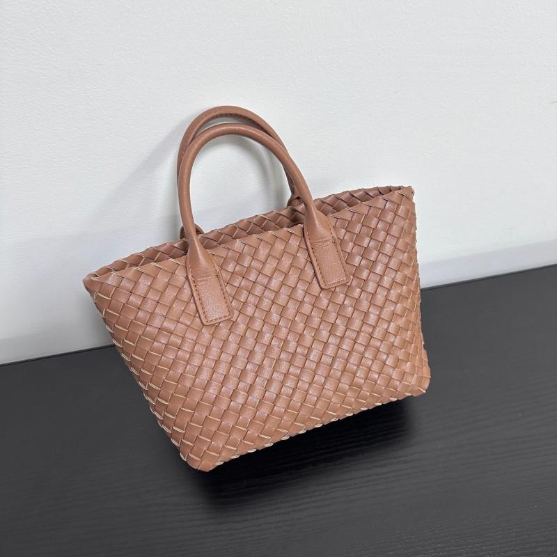Woven Leather Tote Bag Women Medium Crossbody Handbag Daily Use