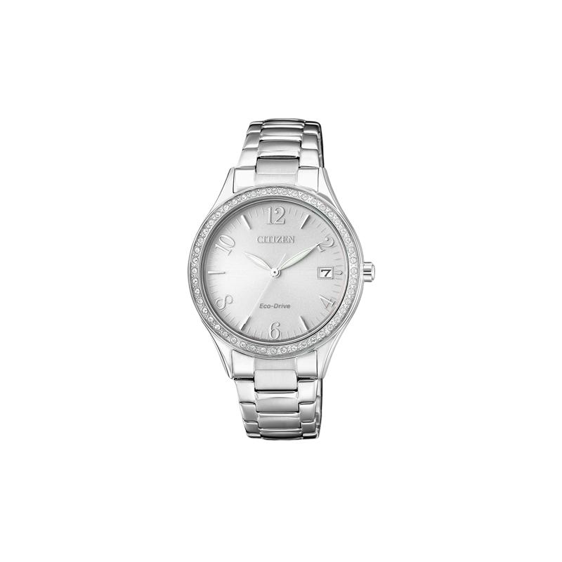 

CITIZEN 50 meters waterproof, solar Quartz, Steel Strap, , women s watch, silver dial EO1180-82A срібний