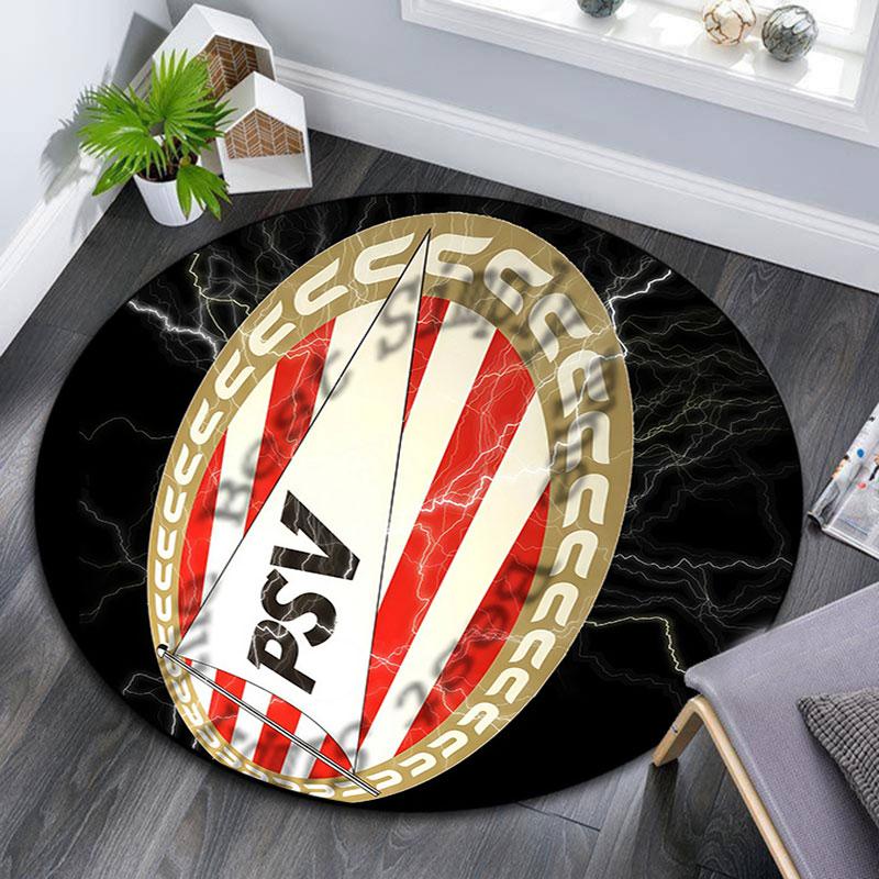 PSV Eindhoven Pattern Round rug,Carpet Rug for Living Room Bedroom Playroom ,Non-slip Floor Mat,Holiday Gifts and Birthday Gifts.