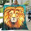 3D Lion Printed Blanket Picnic blanket blankets for beds Flange Warm blanket Home travel blankets bed linings birthday gift
