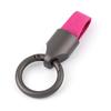 1PC Keychain Car Pendant Outdoor Ring Creativity Ring Key Rings Metal Cowhide Solid Color Frosted Gift