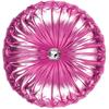 Tresshouse European Round Throw Pillows, Soft Spandex Fabric Pumpkin Pleated Handmade Metallic Accent Circle Insert Cushion Diamond To Enhance for