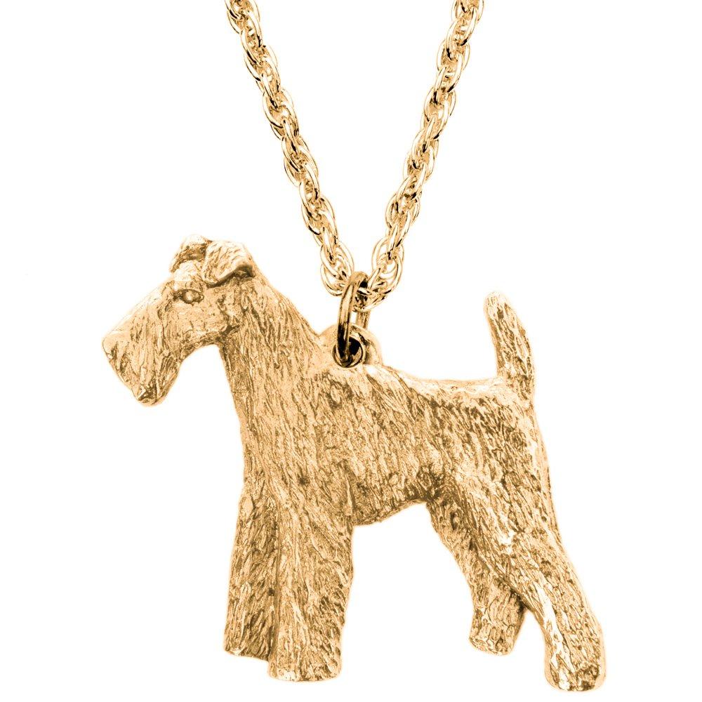 Welsh Terrier, British-made Art Dog Pendant Necklace Collection