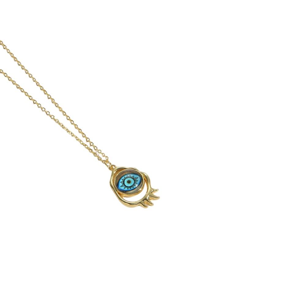 Pendant Devil's Eye Necklace Copper Resin Banquet Clothes Neck Chain  Clothes Accessories