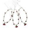 Elegante Cordino per Telefono con Perle di Ciliegio per Donna - Catena Perline Carina Anti-Perdita con Tocco di Lusso
