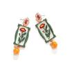 Charm Enamel Flower Dangle Earrings Painting Bohemian Dangle Earring  Gift