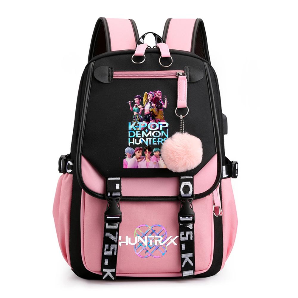 Anime New Cartoon K-pop Printed Backpack Schoolbag for Teenager Student Girl Boy Bookbag Large Capacity Travel Bag Kid Gift Rucksak