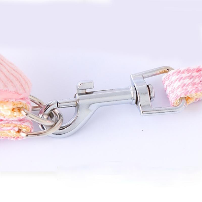 Dog Leash and Collar Set Cute Starfish Puppy Kitten Harness Striped Cotton Halter 4 Color for Little Dogs Leads Cat