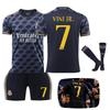Season Real 2324 Madrid Number 7 Vini Jr Kid Adult Soccer Jersey Apparel Sports