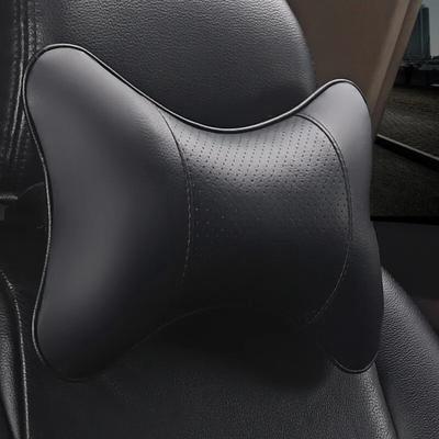 Soft Car Neck Pillows Both Side Front Back PU Leather 1pcs Pack Headrest for Head Pain Relief Filled Fiber Universal Car