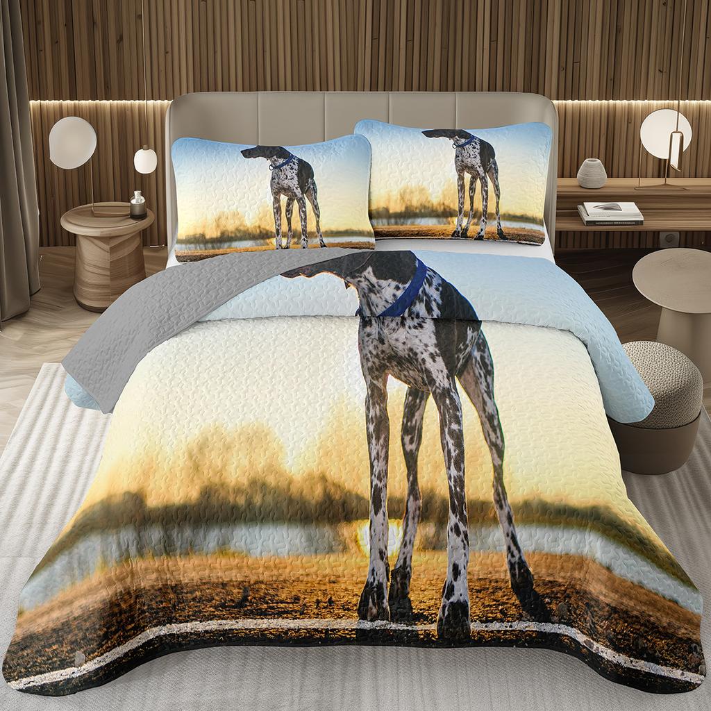Copriletto Divertente per Cani Singolo Matrimoniale Kawaii Coperta Animale Cartone Animato Cani da Compagnia Set Biancheria da Letto Per Bambini e Bambine Copriletti Trapuntati Reversibili