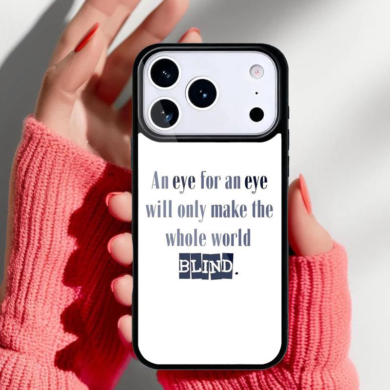 

An Eye For An Eye blind Phone Case for iPhone 17 16 15 14 13 Pro Max Back Cover for 12 11 Pro Coque iPhone 15 Plus