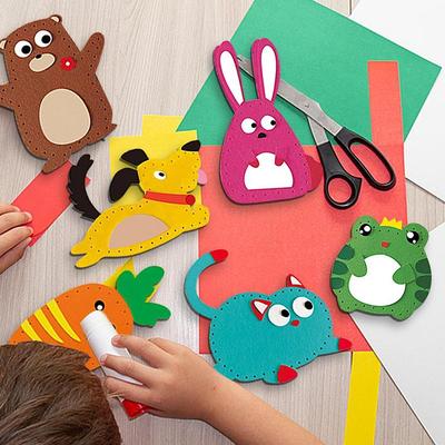 Children's Sewing Kits 6 Easy Activities Stuffed Animal Dolls Beginner Kids Arts & Crafts Felt Activities Beginner Art & Craft