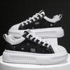 Fashion Chunky Sneaker Men Ripped Design Hollow Out Summer Breathable Board Shoes Fashion Casual Increased Internal Platform Shoes