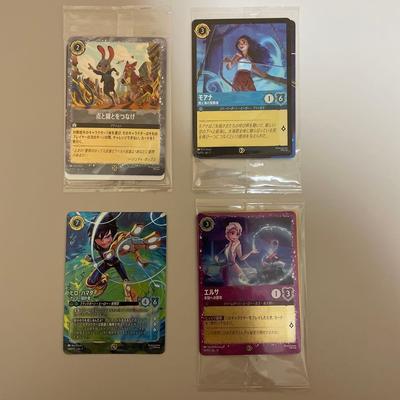 Used Disney Lorcana Promo 4 Pieces (Elsa Hamada Zootopia Moana)
