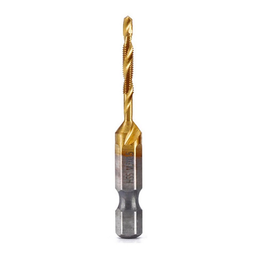 Compound Tap HSS Tap Drill Bits Screw Machine Tap Drill Bit Titanium Plated Hex Shank Shank Tap Drill Bits