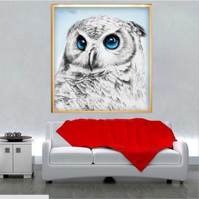 Diamantové maľovanie zvierat Obrázok kamienkov Diamantové vyšívanie sova Úplný displej Home Decor