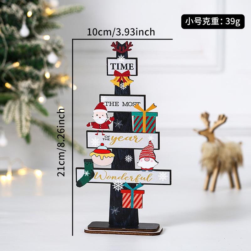 New Christmas Ornaments Festive Tabletop Christmas Tree Ornaments Christmas Tree Table Christmas Wooden Ornaments