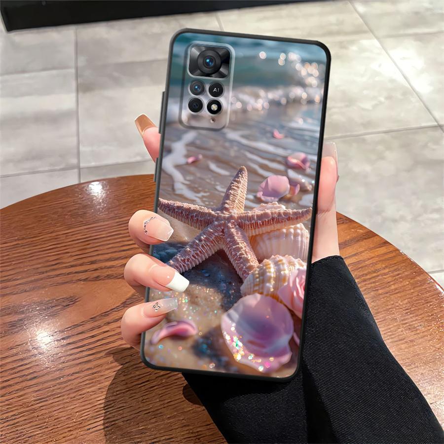 Ocean Scenery Pattern Funda Phone Cover Case for Xiaomi Redmi Note 11 10 9 12 Pro 10S 9S 14 7 8 11s 12s 13 Pro Plus